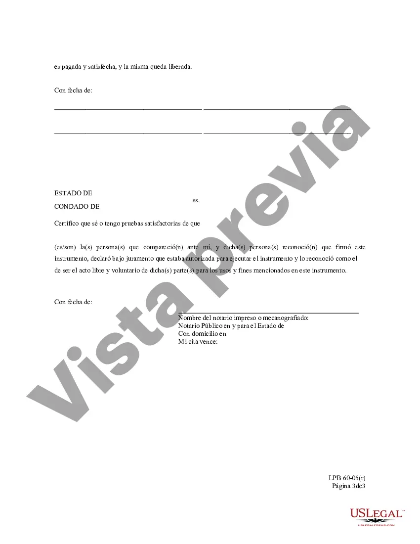 Get Liberación de gravamen - con reconocimiento del representante Preview Liberación de gravamen - con reconocimiento del representante