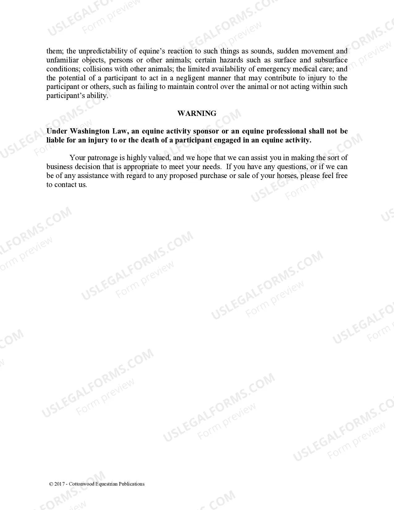 Preview Pre-Purchase Recommendations - Horse Equine Forms