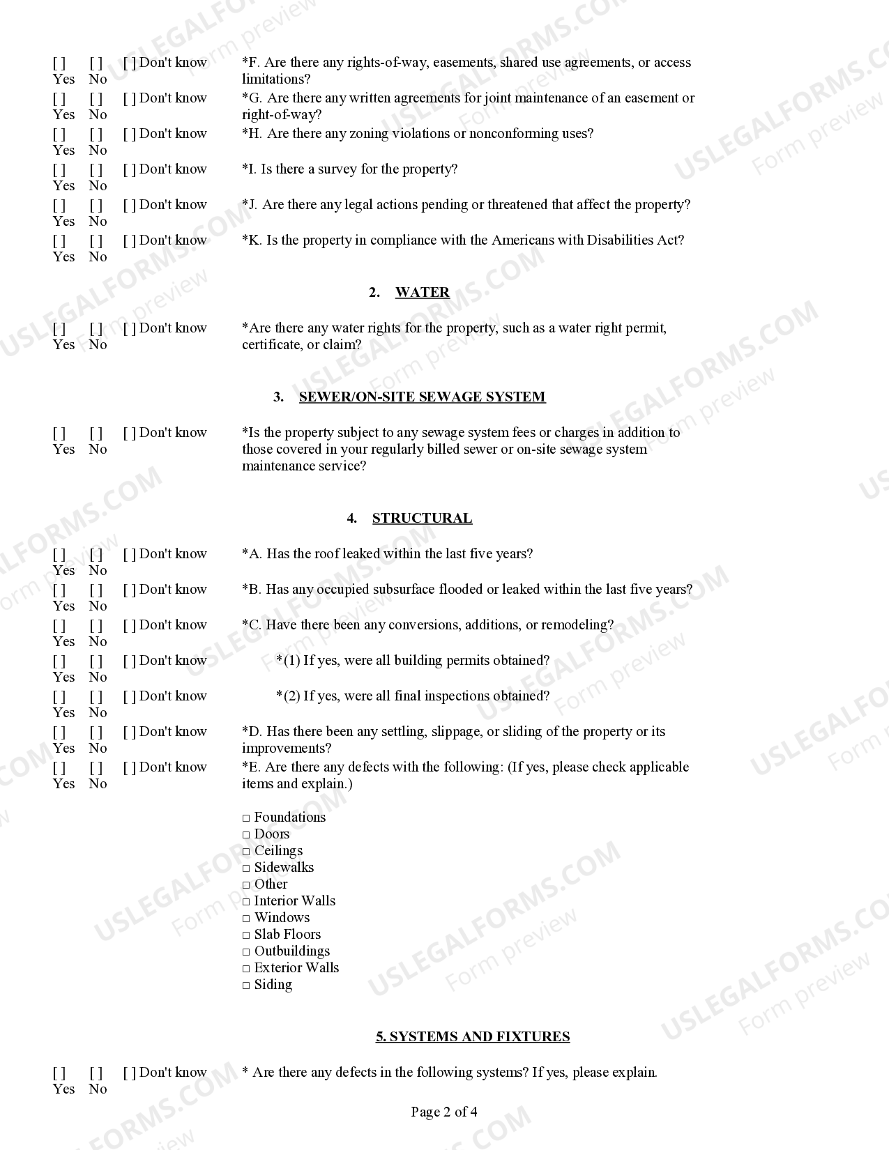 Washington Commercial Real Estate Disclosure Form US Legal Forms