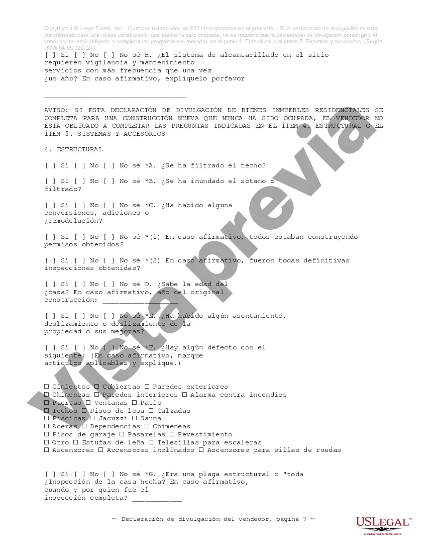 Preview Declaración de Divulgación de Ventas de Bienes Raíces Residenciales