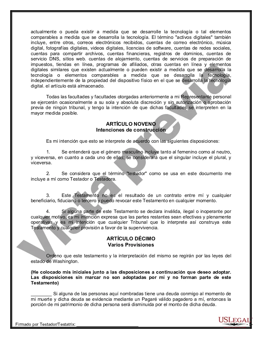 Preview Testamentos mutuos que contienen última voluntad y testamentos para personas solteras que viven juntas sin hijos