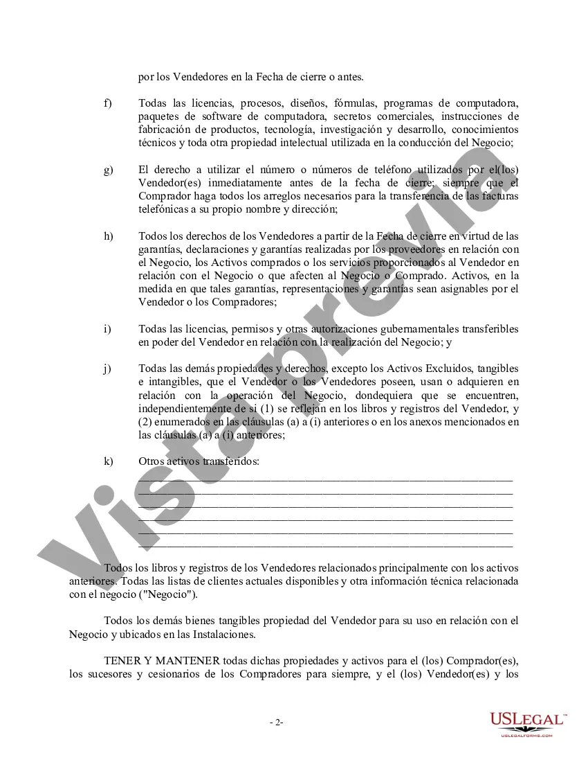 Preview Factura de venta en relación con la venta del negocio por parte del vendedor individual o corporativo