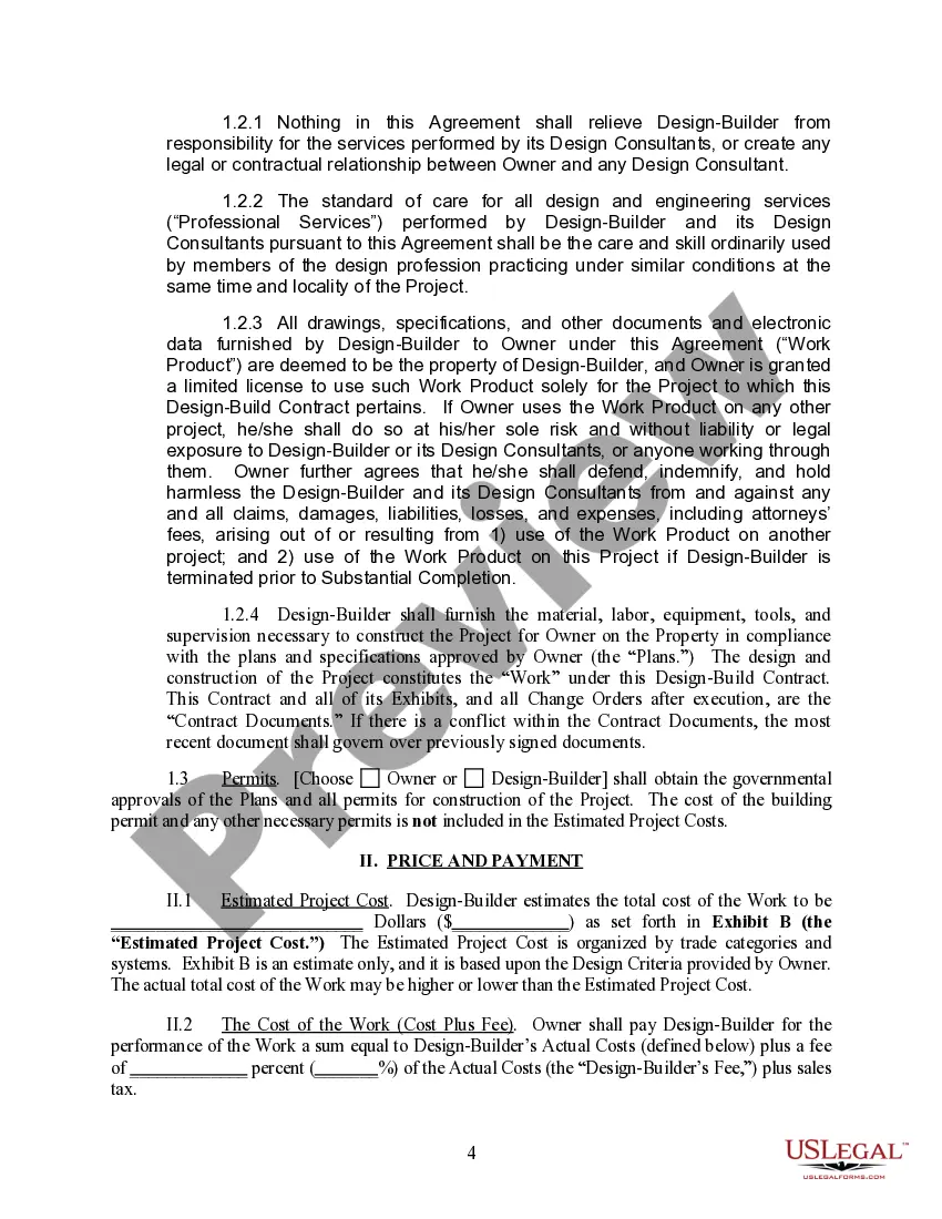 Get Cost Plus Residential Design-Build Contract Preview Cost Plus Residential Design-Build Contract