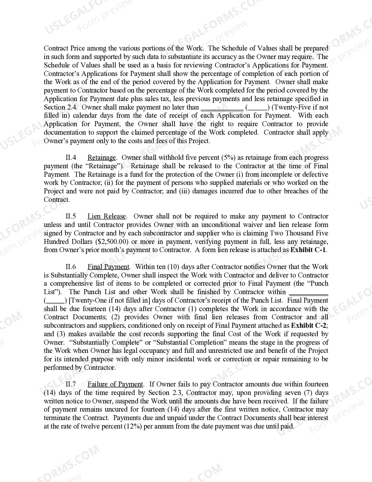 Preview Residential Construction Contract - Lump Sum