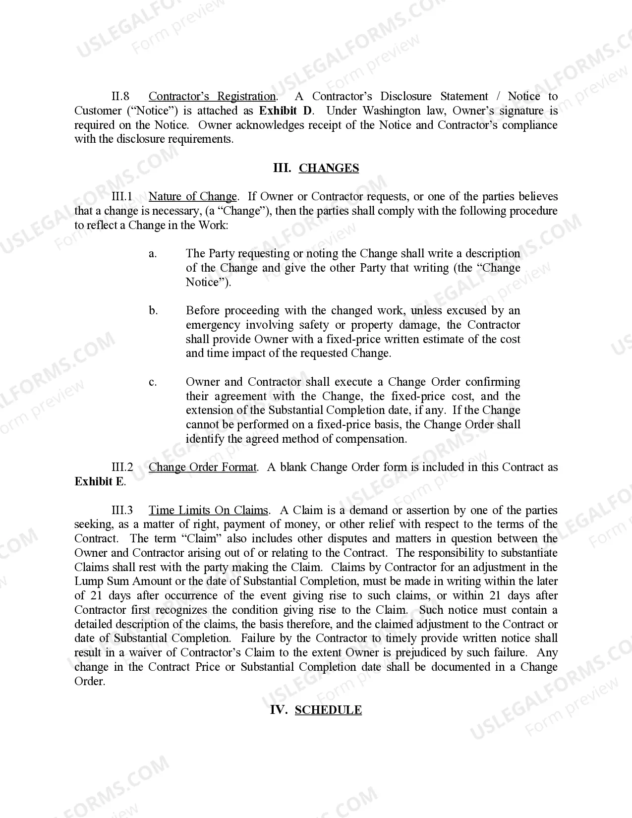 Preview Residential Construction Contract - Lump Sum