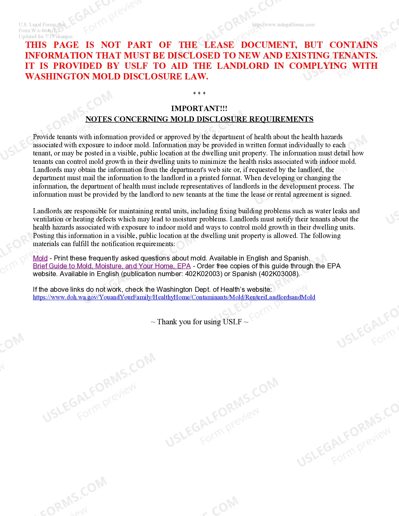 Preview Residential Lease or Rental Agreement for Month to Month