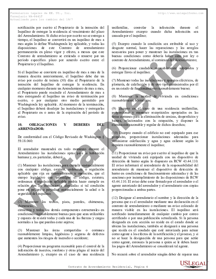 Preview Contrato de arrendamiento de alquiler residencial