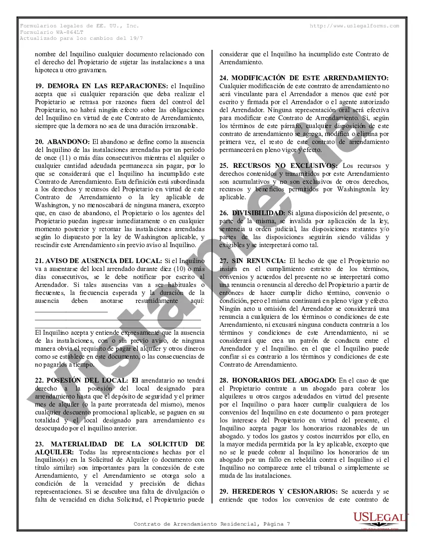 Preview Contrato de arrendamiento de alquiler residencial