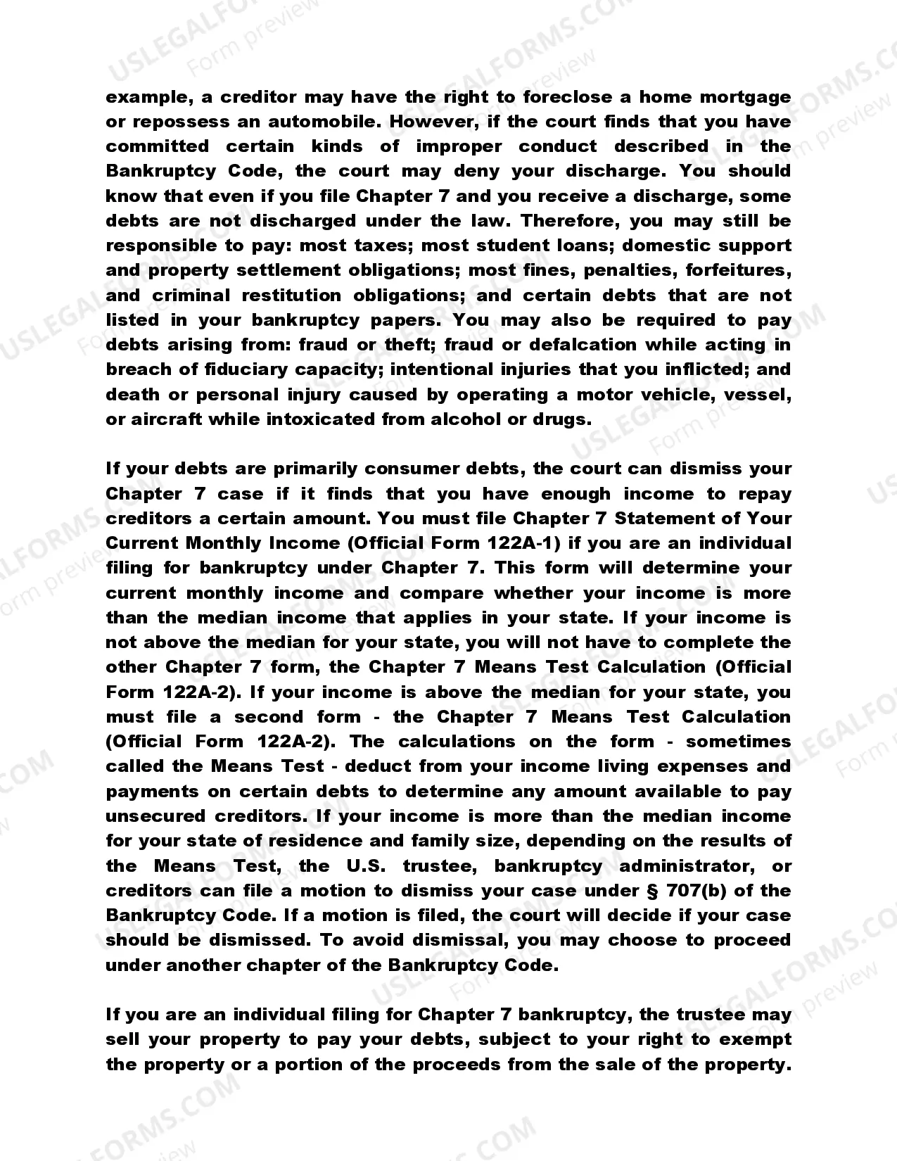 Preview Washington Eastern District Bankruptcy Guide and Forms Package for Chapters 7 or 13