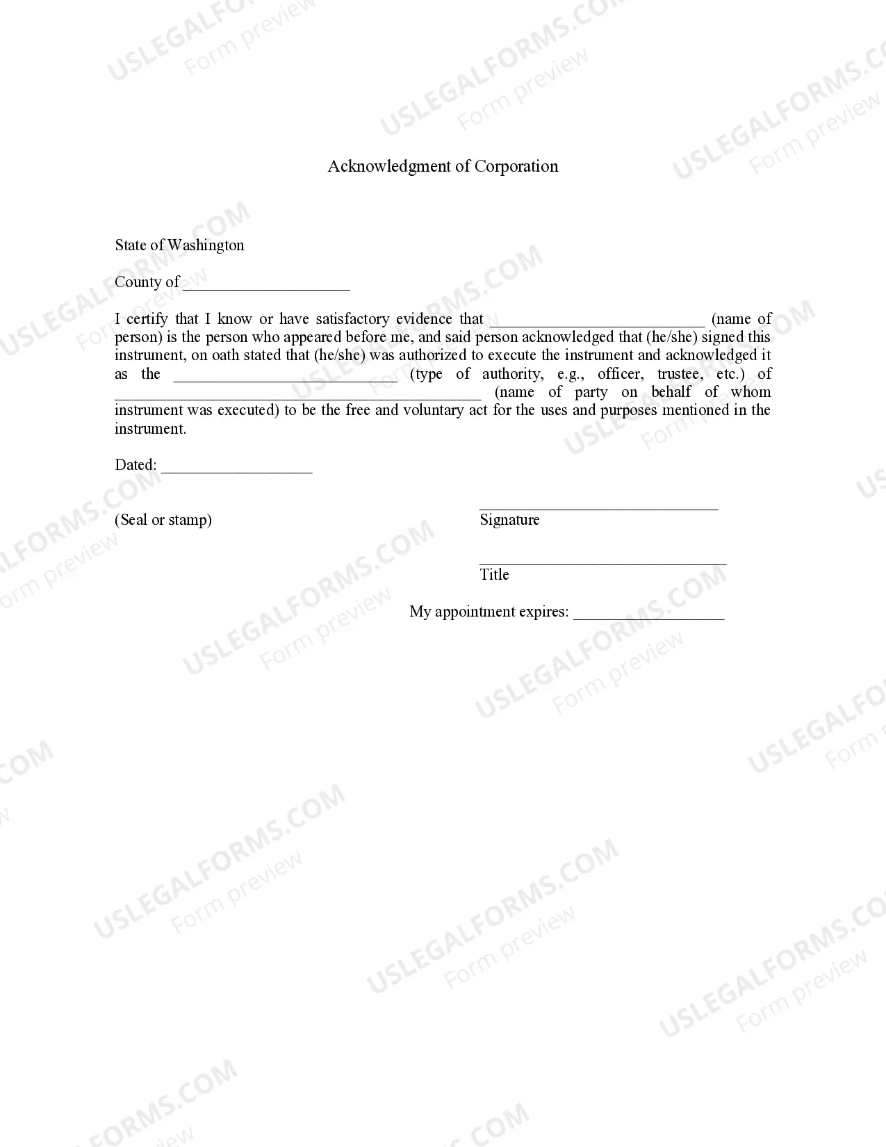 Preview Bill of Sale without Warranty by Corporate Seller