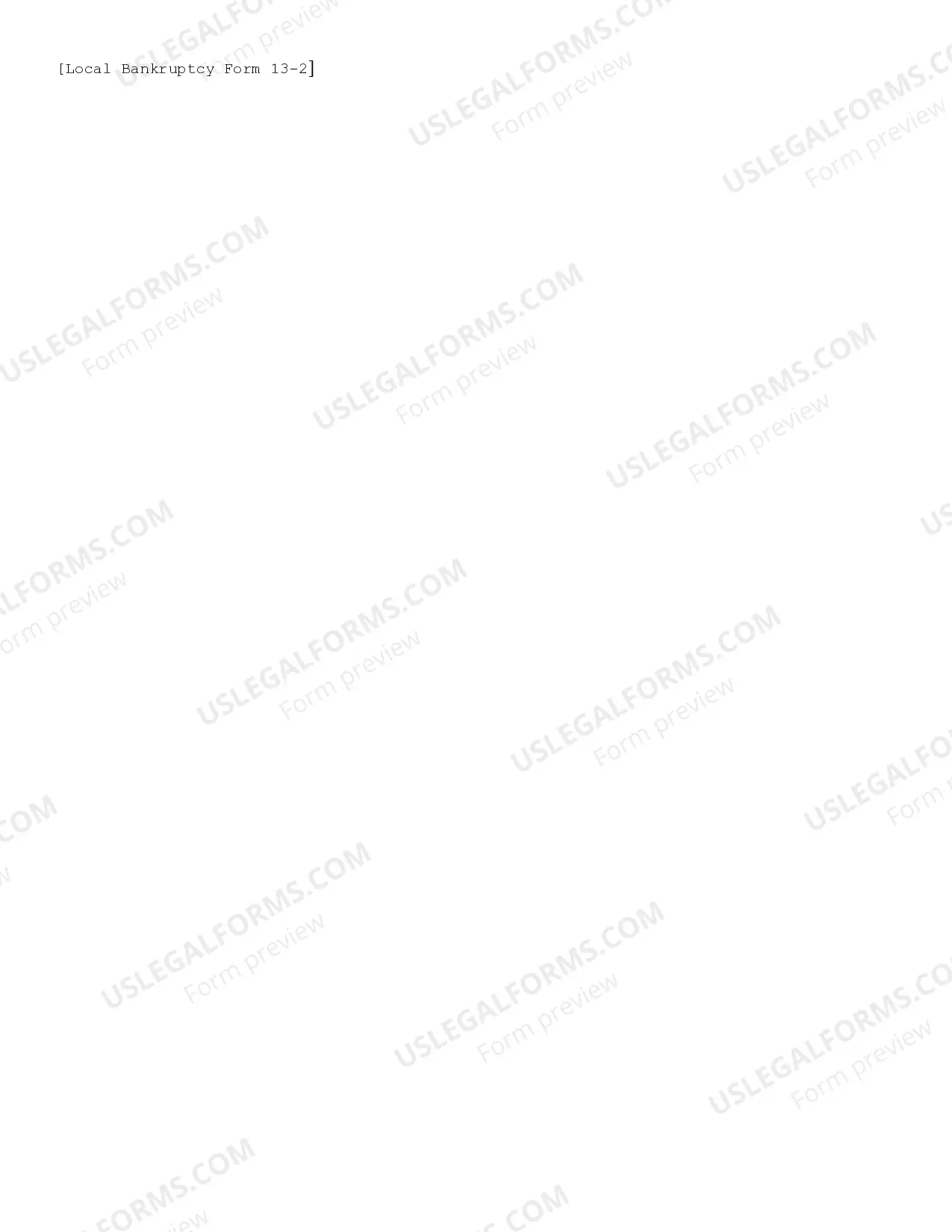 Preview Chapter 13 Trustee Information Sheet Local Bankruptcy Form 13-2