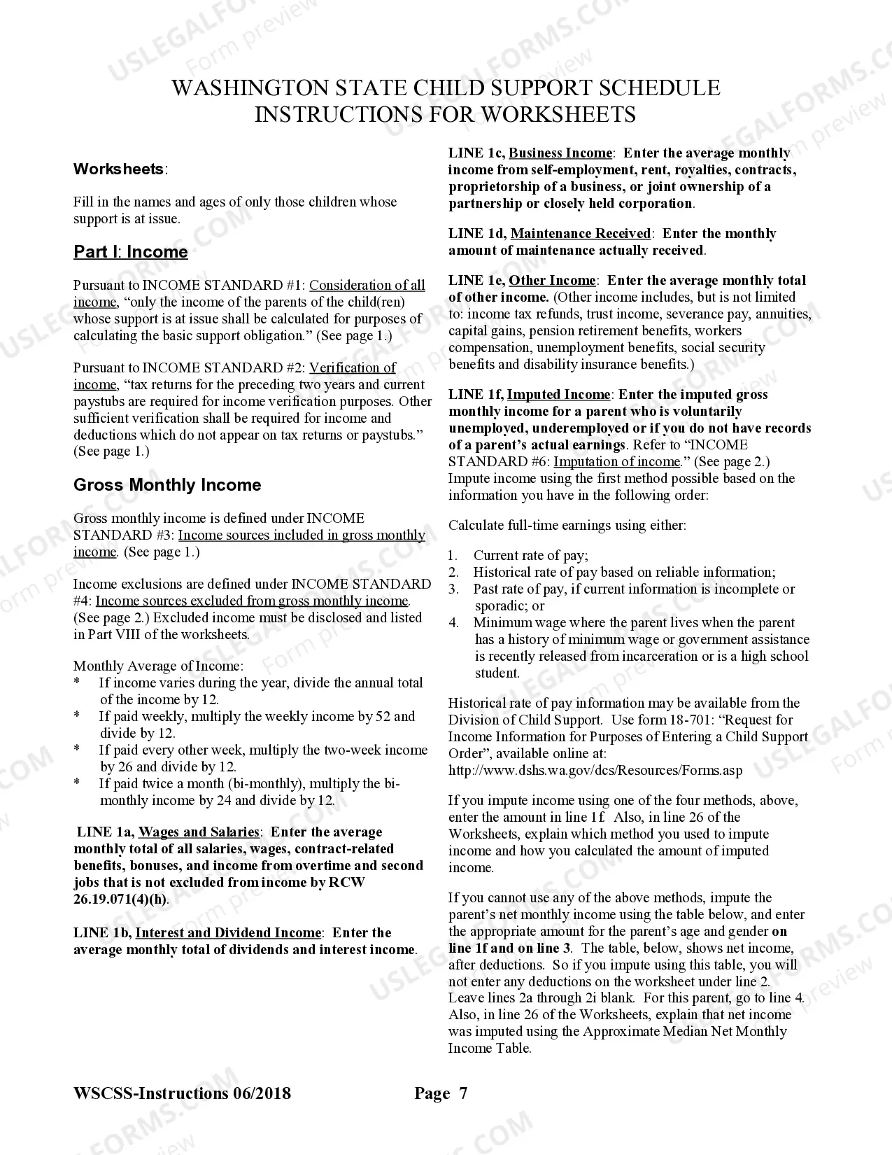 Preview DR Child Support Schedule, includes definitions, guidelines and summary report