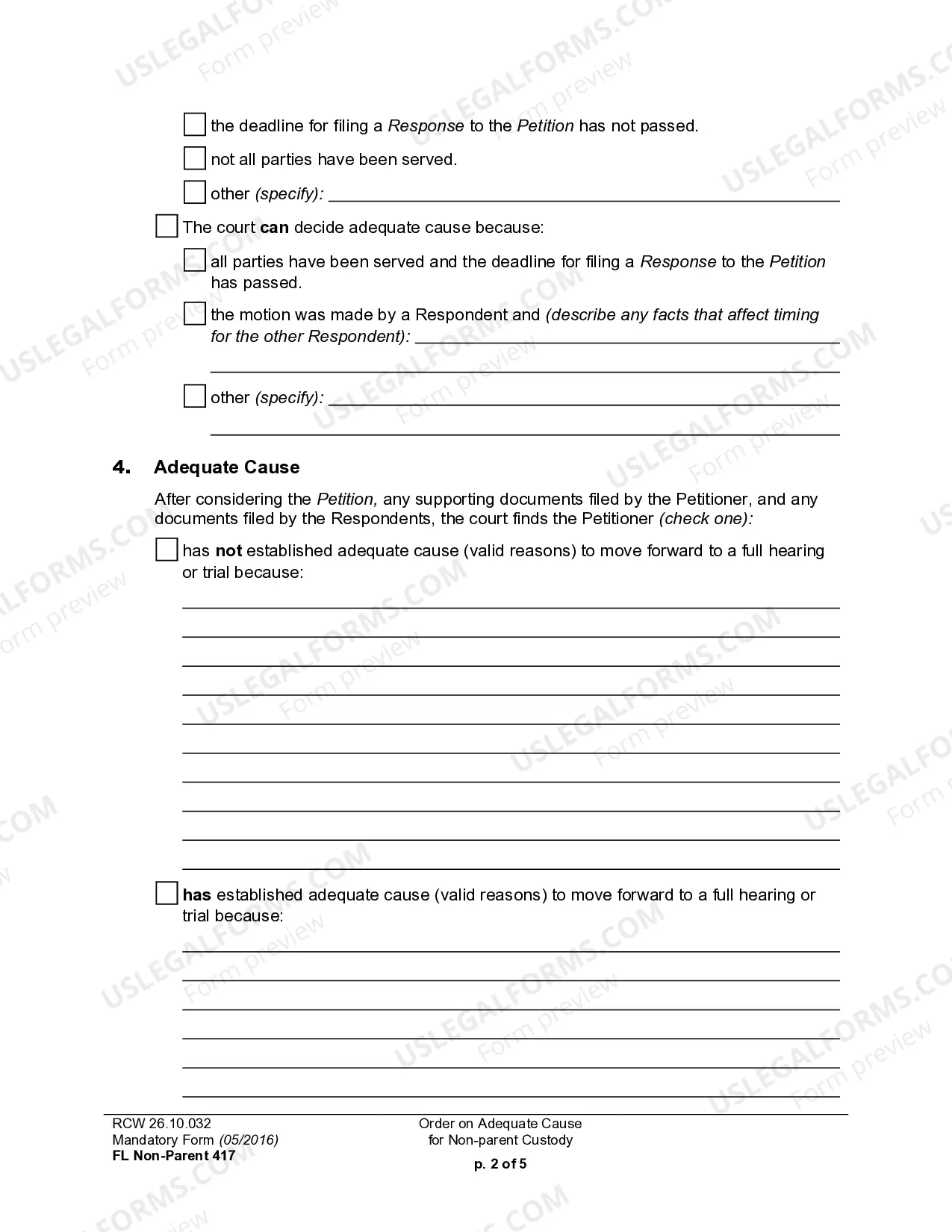Preview WPF CU 02.0400 - Order regarding Adequate Cause