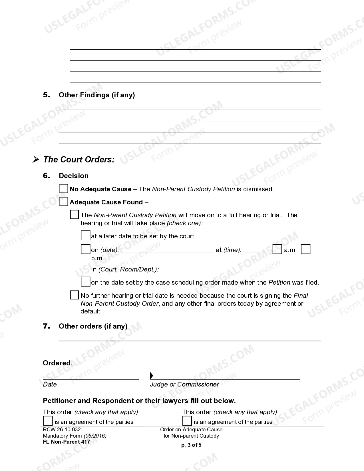 Preview WPF CU 02.0400 - Order regarding Adequate Cause
