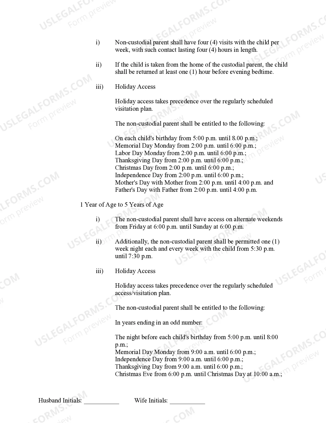 Preview Marital Domestic Separation and Property Settlement Agreement Minor Children no Joint Property or Debts where Divorce Action Filed