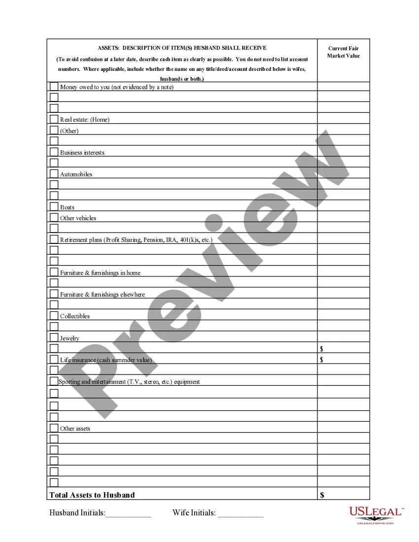 Preview Marital Domestic Separation and Property Settlement Agreement Minor Children Parties May have Joint Property or Debts where Divorce Action Filed