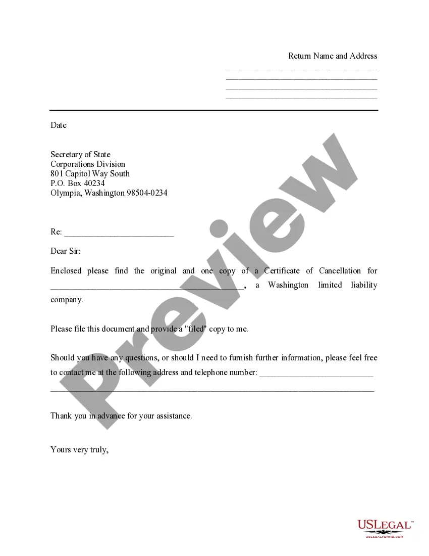 Get Washington Dissolution Package to Dissolve Limited Liability Company LLC Preview Washington Dissolution Package to Dissolve Limited Liability Company LLC