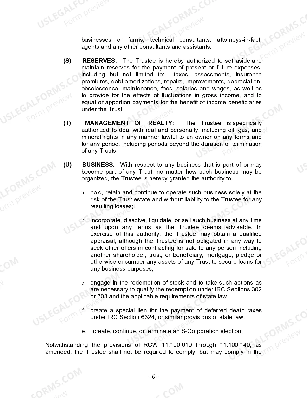 Preview Living Trust for Individual Who is Single, Divorced or Widow or Widower with No Children