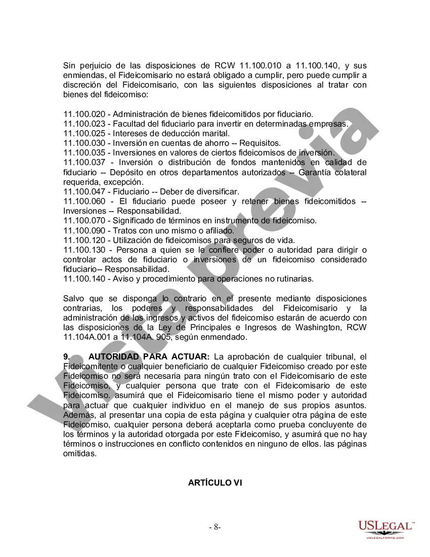 Preview Fideicomiso en vida para esposo y esposa con hijos menores o adultos