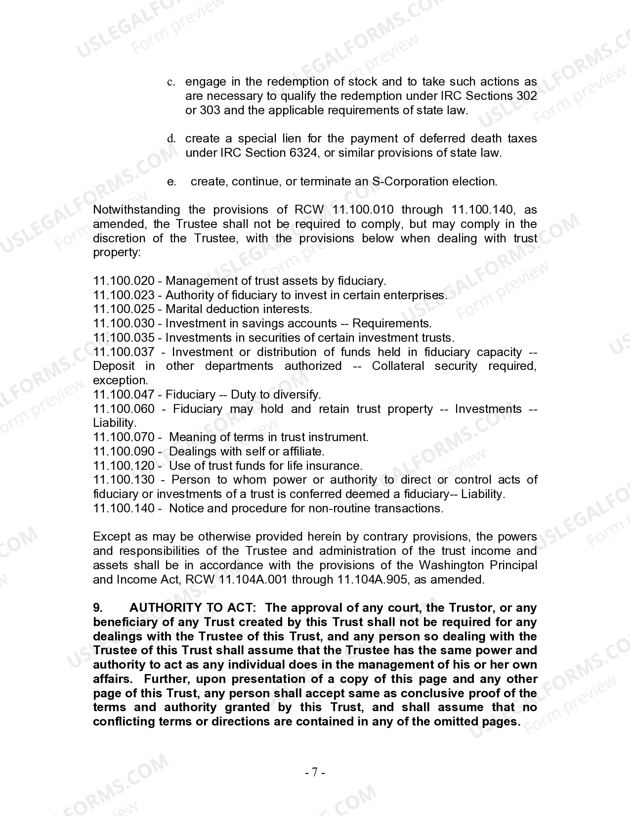 Preview Living Trust for Husband and Wife with Minor and or Adult Children