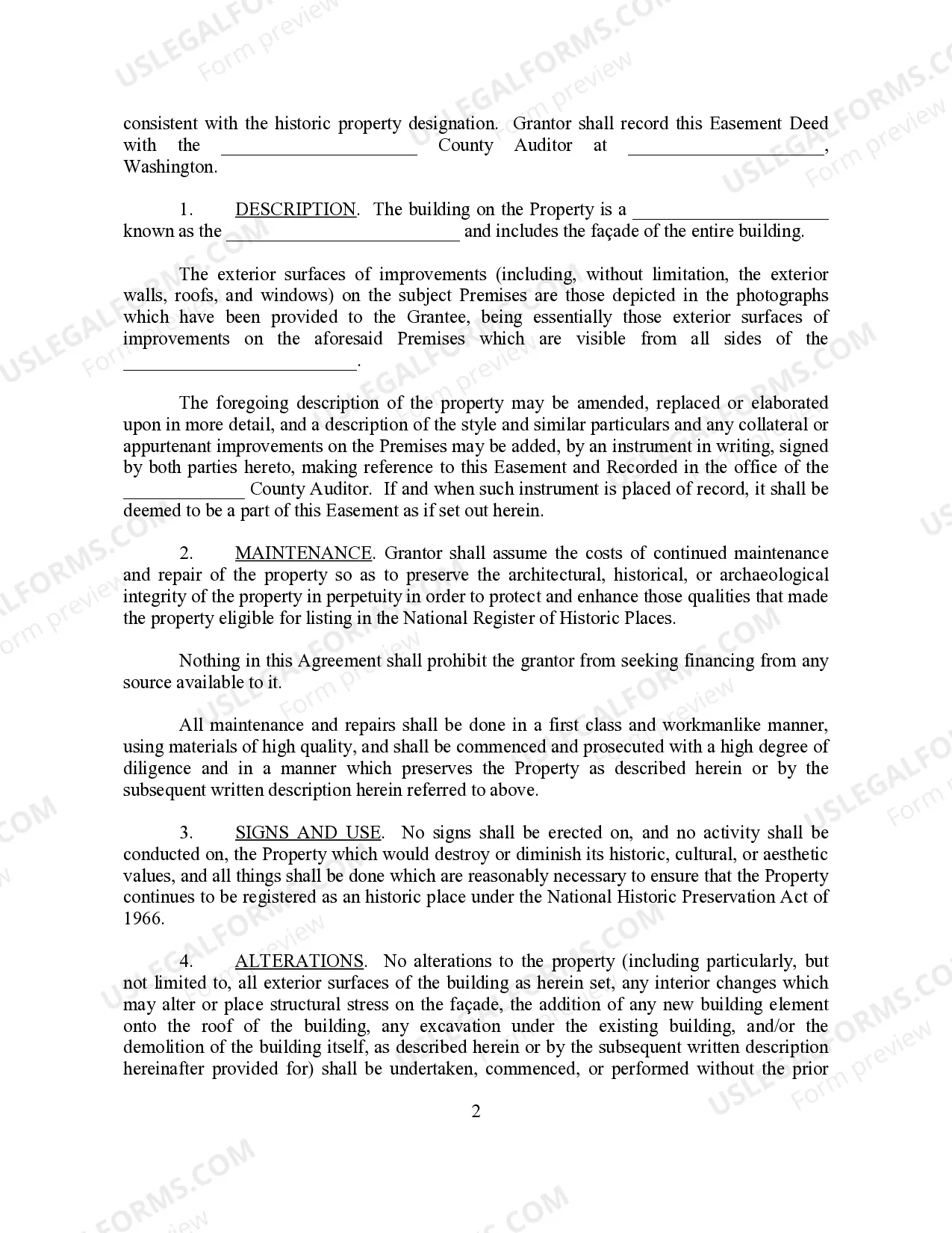 Preview Facade Easement Agreement