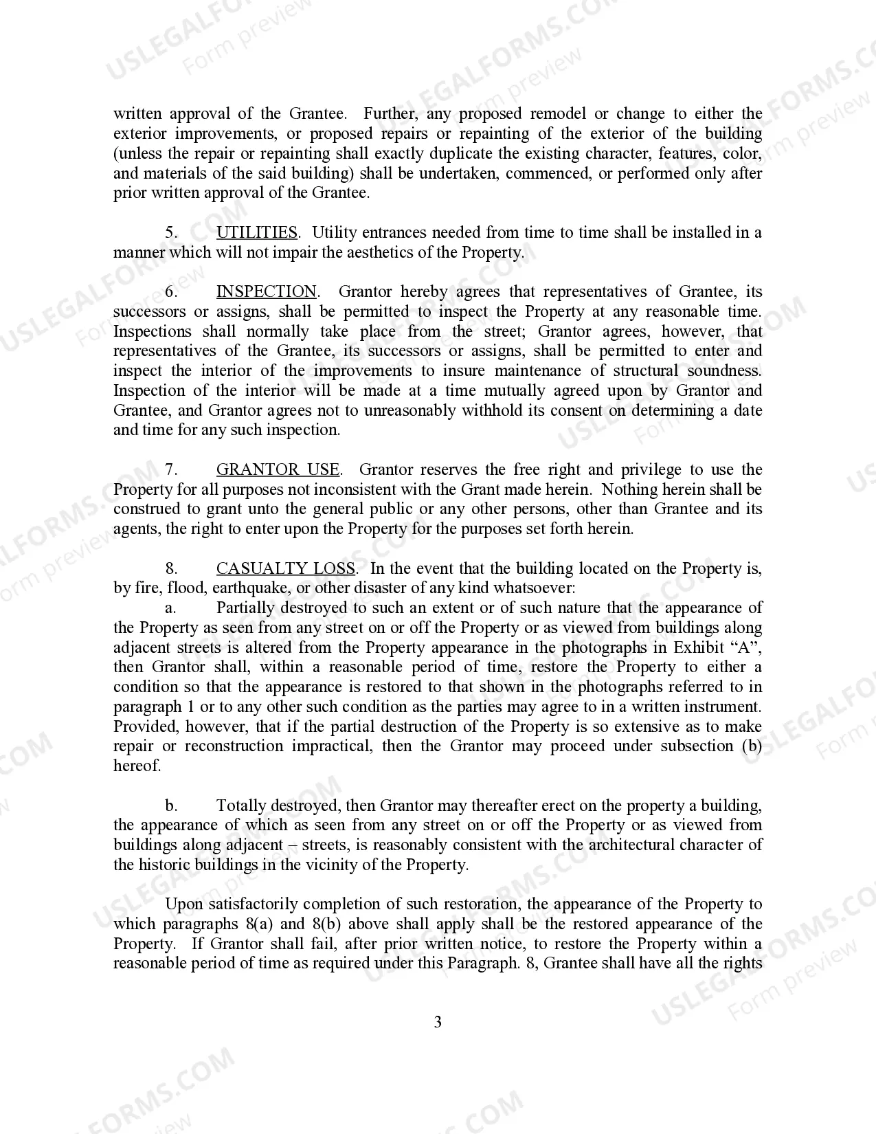 Preview Facade Easement Agreement