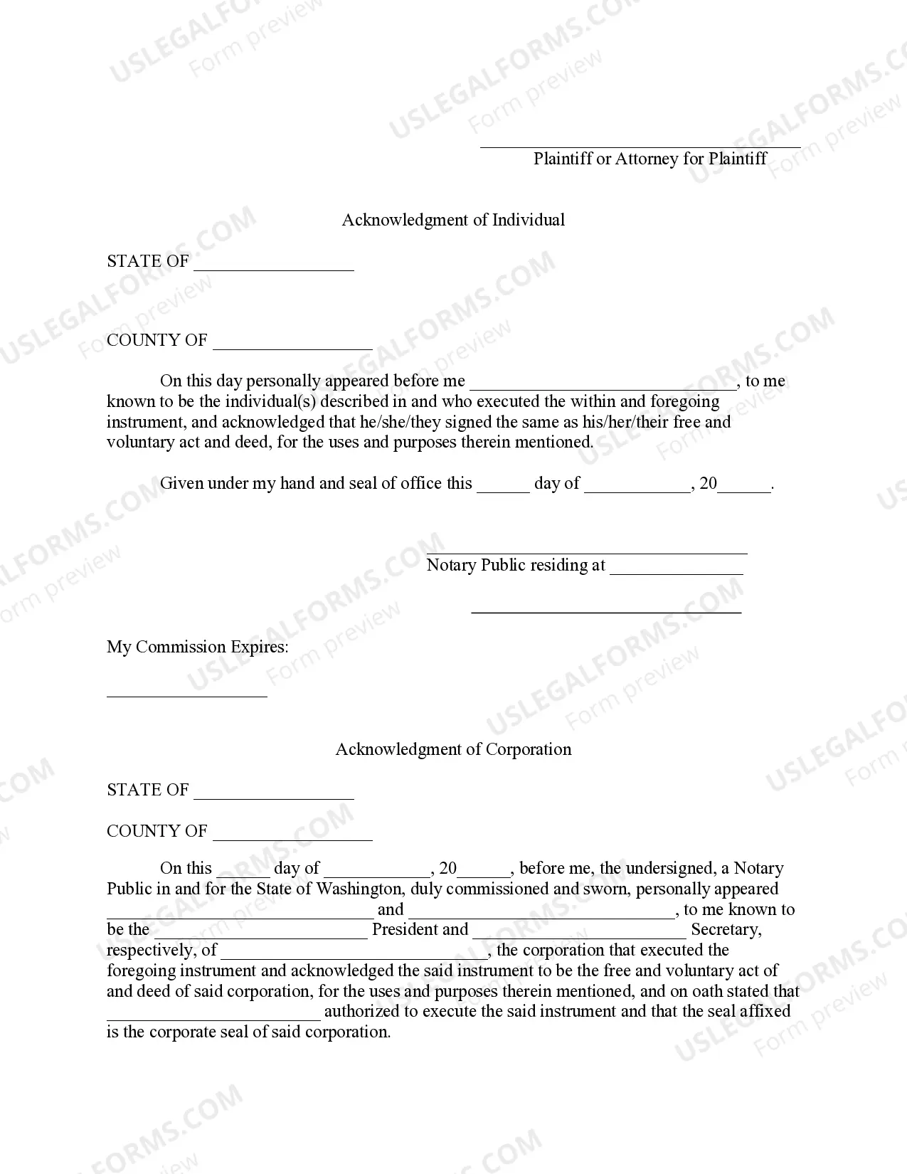 Preview Washington Foreign Judgment Enrollment