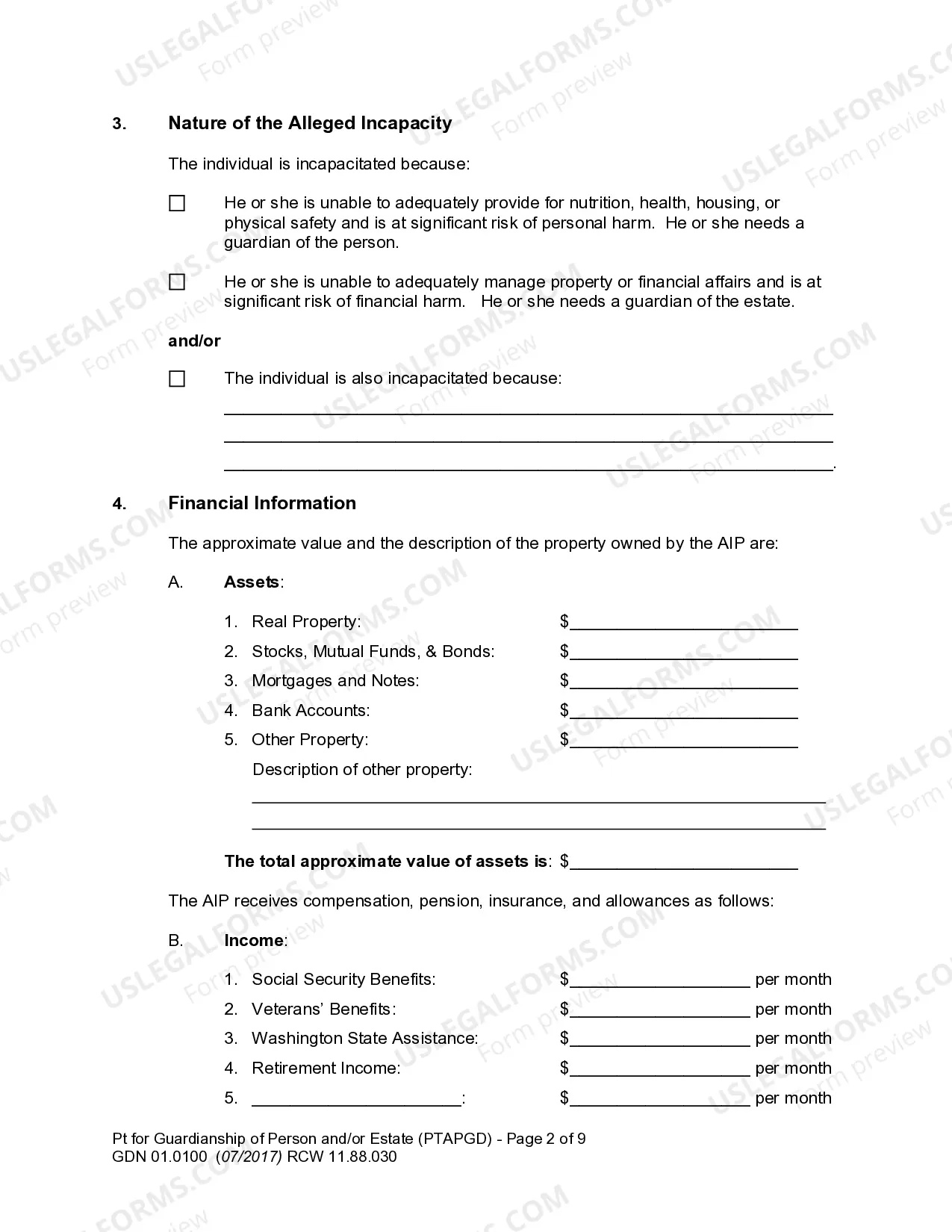 Preview Petition for Guardianship