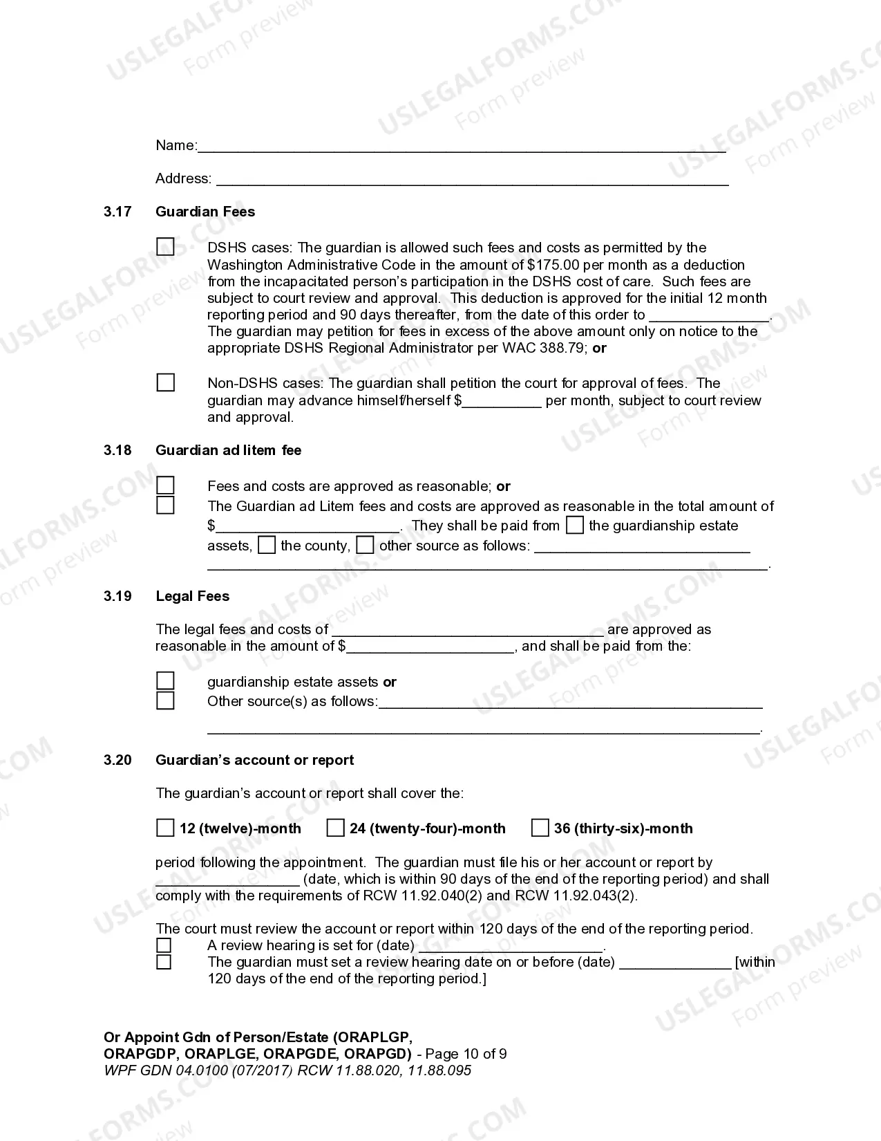 Preview Order Appointing Guardian