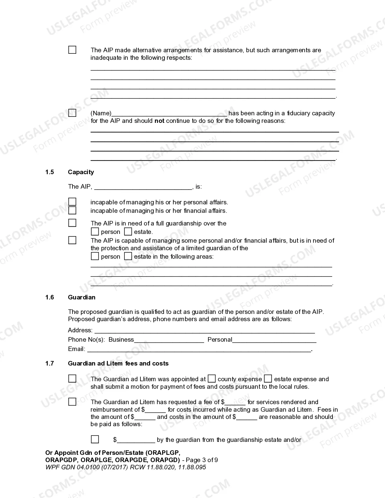 Preview Order Appointing Guardian