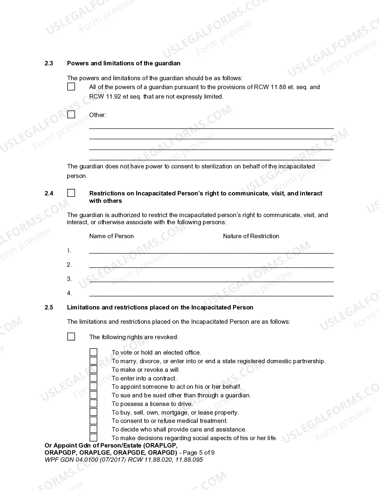 Preview Order Appointing Guardian