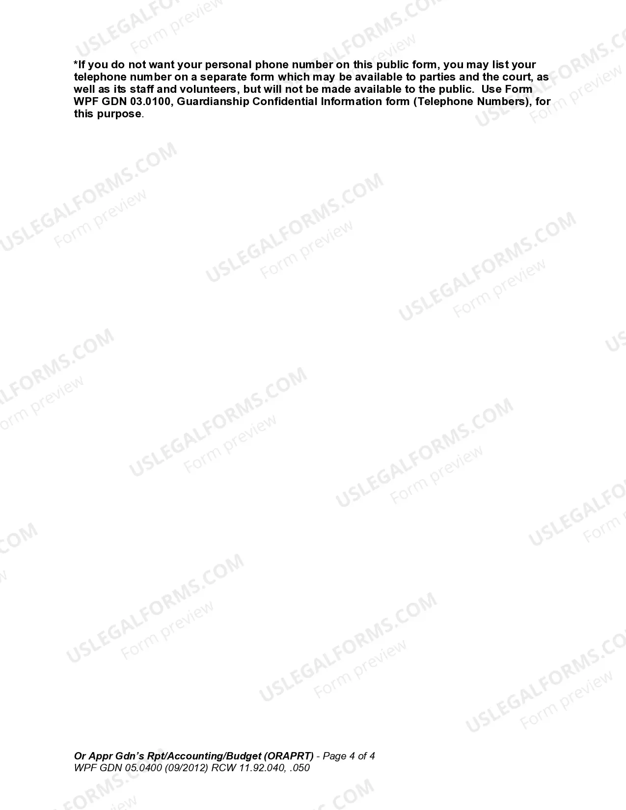 Preview Order Approving Guardian