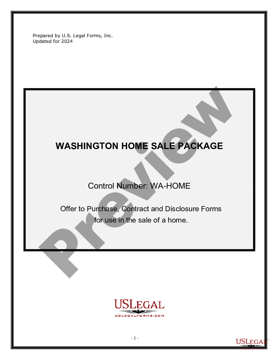 page 0 Real Estate Home Sales Package with Offer to Purchase, Contract of Sale, Disclosure Statements and more for Residential House preview