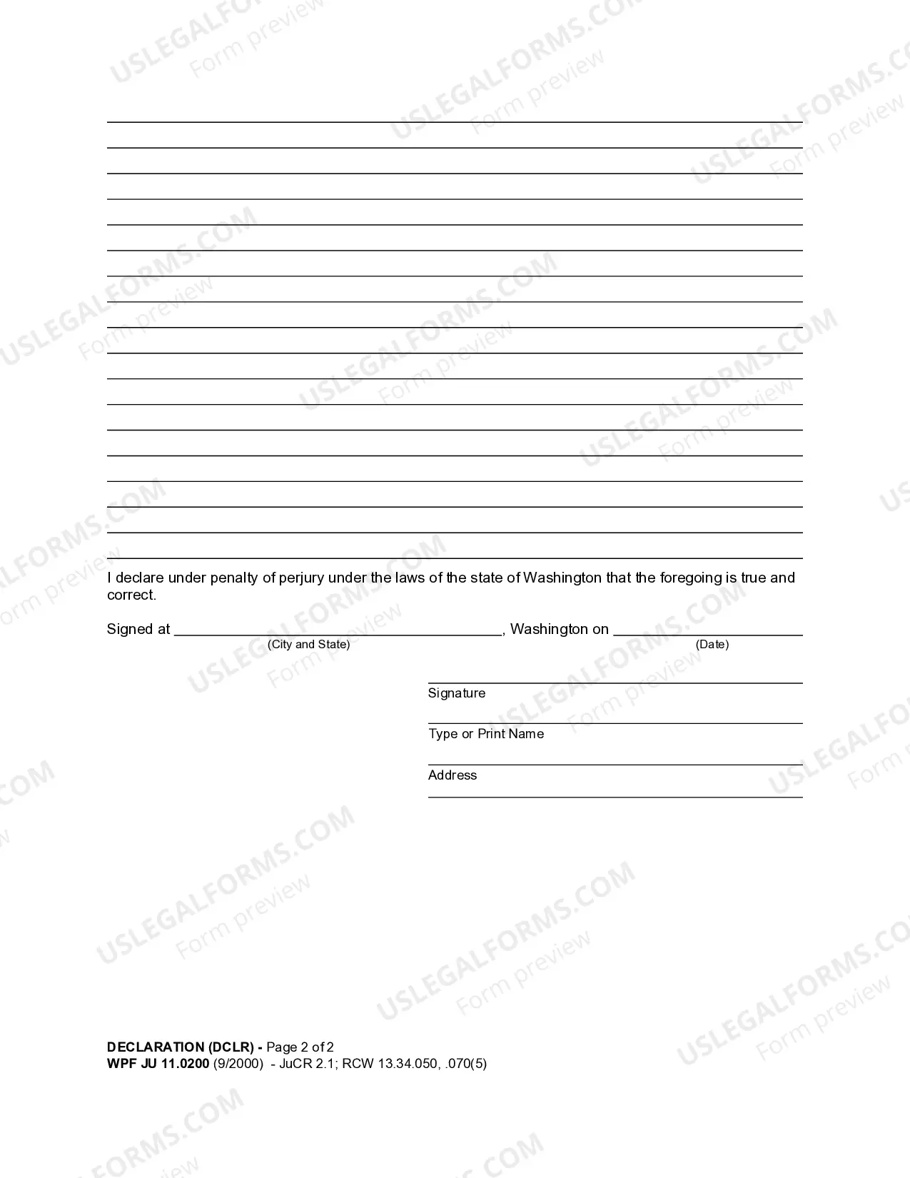 Preview JU-11.0200 - Declaration