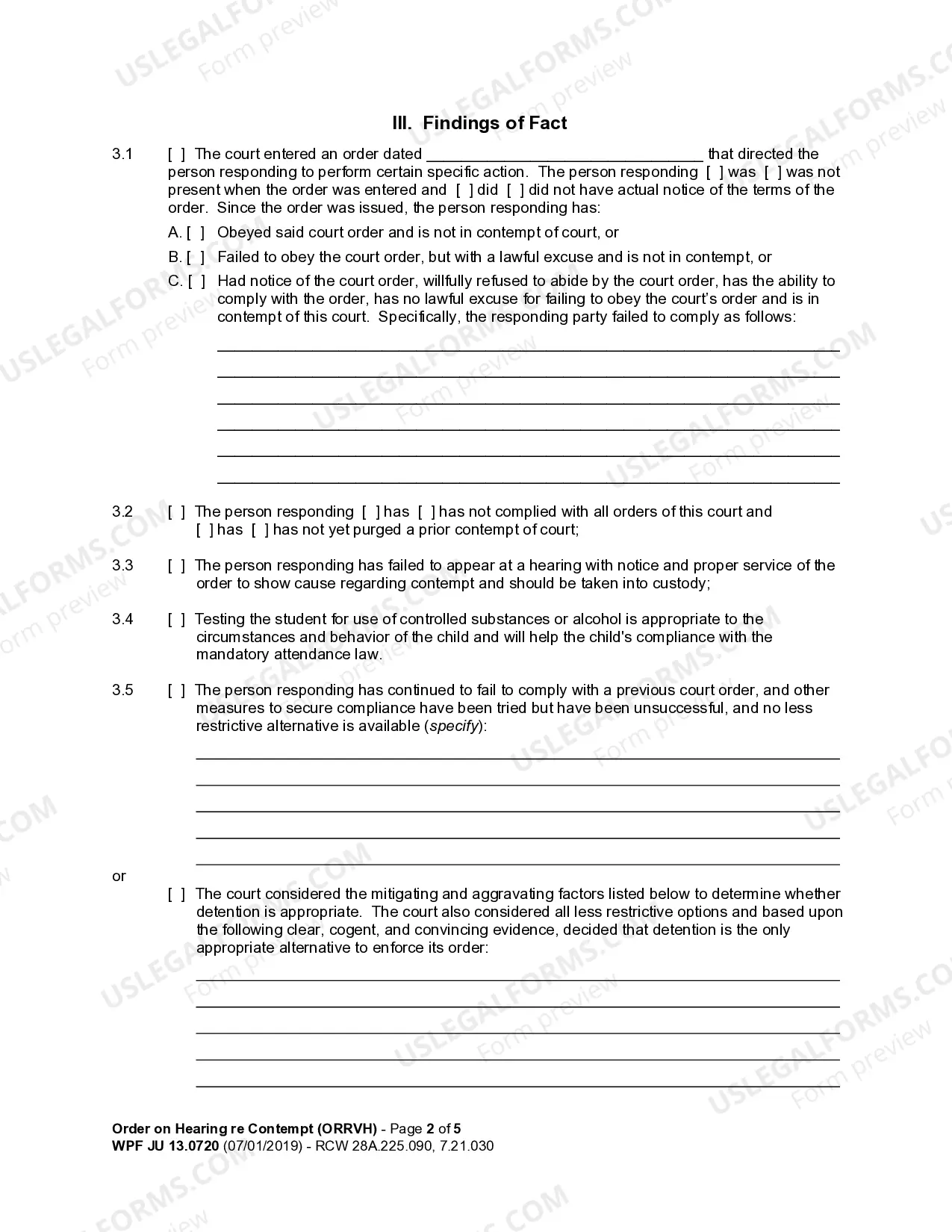 Preview JU 13.0720 - Order on Hearing Re Contempt