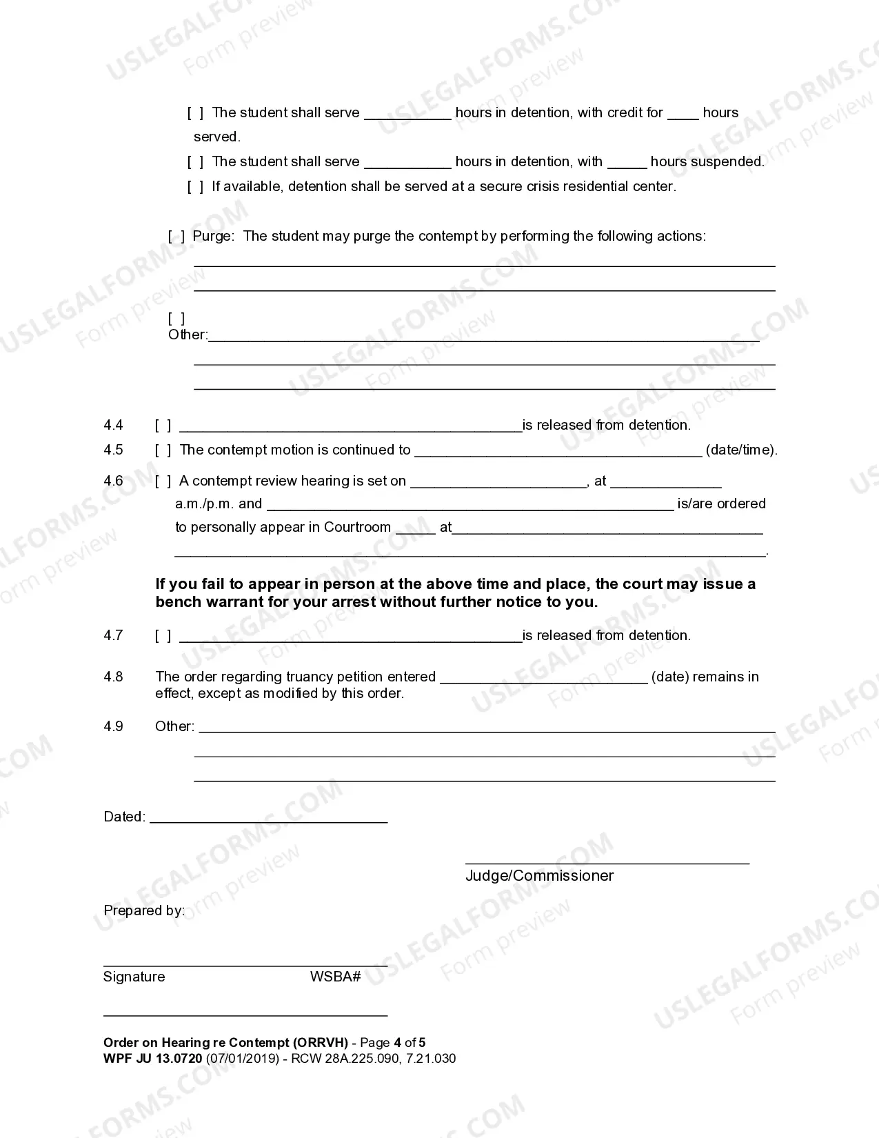 Preview JU 13.0720 - Order on Hearing Re Contempt