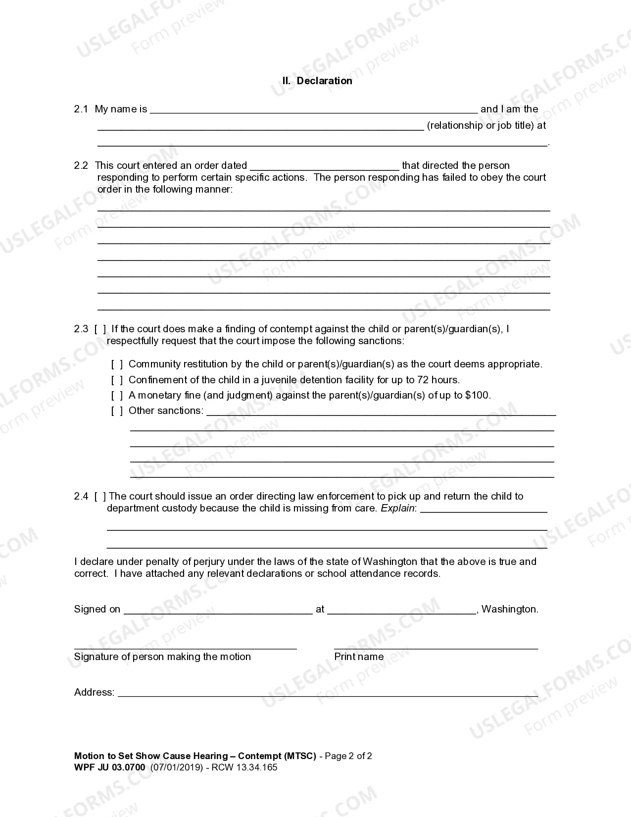 Preview JU 03.0700 - Guardianship Petition - PTAPGD