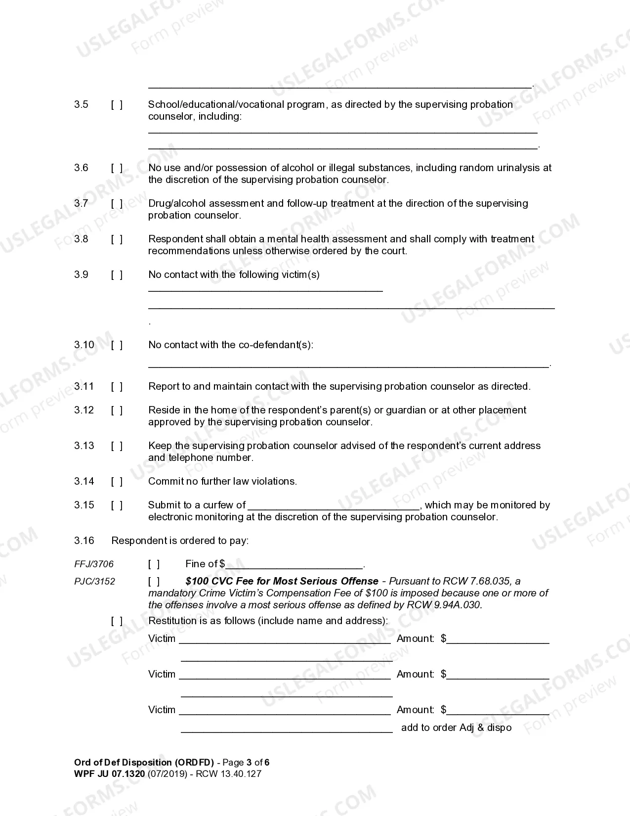 Preview JU 07.1320 - Order of Deferred Disposition