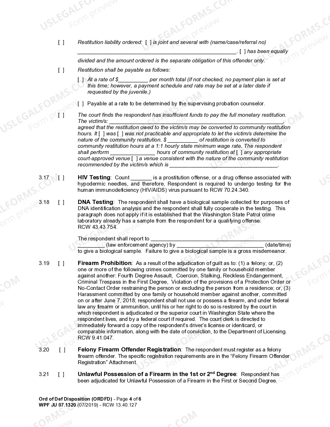 Preview JU 07.1320 - Order of Deferred Disposition