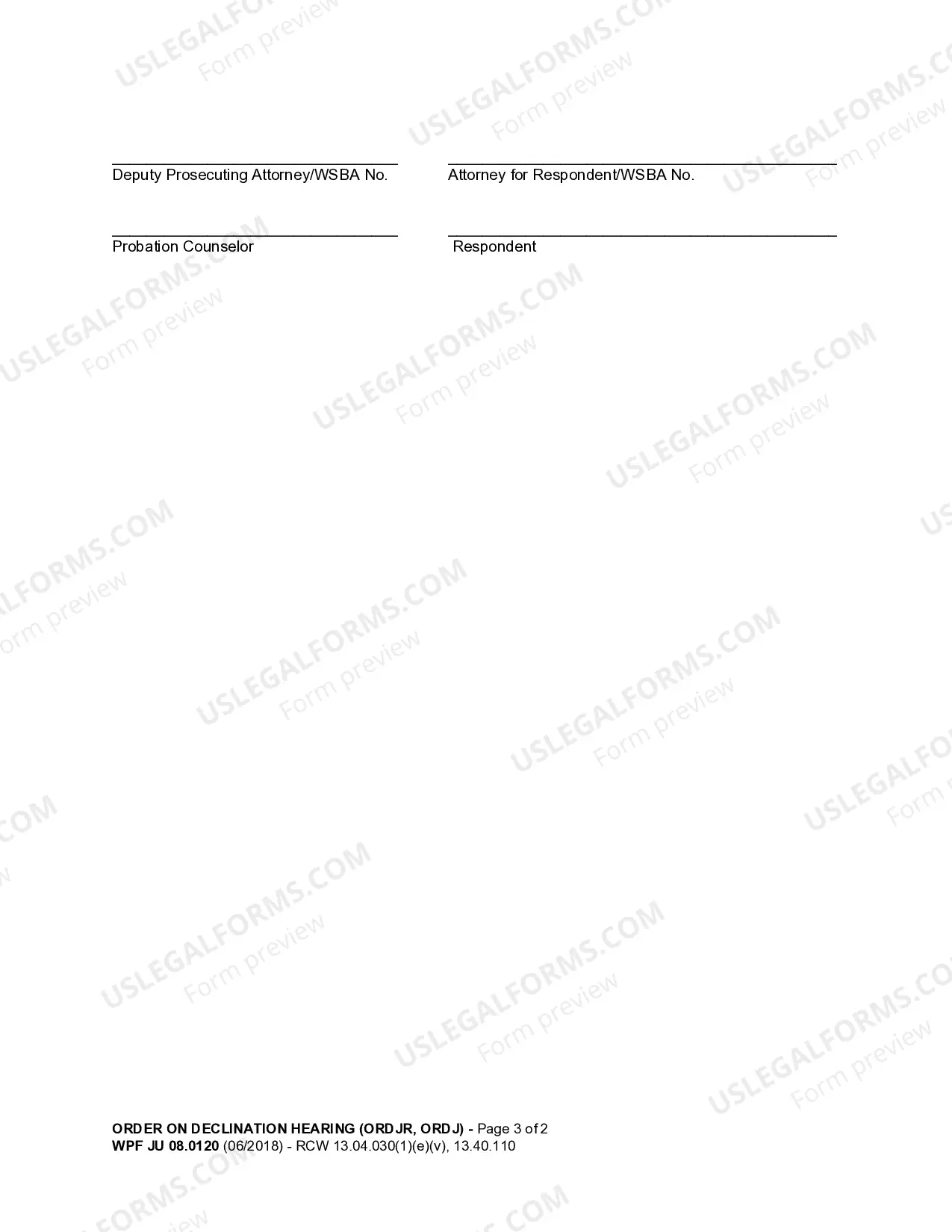Preview JU 08.0120 - Order on Declination Hearing - ORDJ