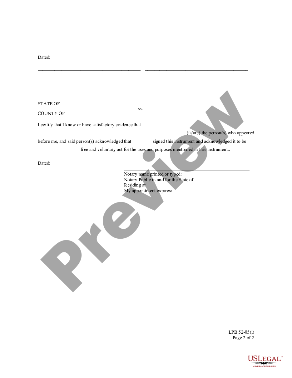 form Partial Release of Mortgage with individual acknowledgment preview