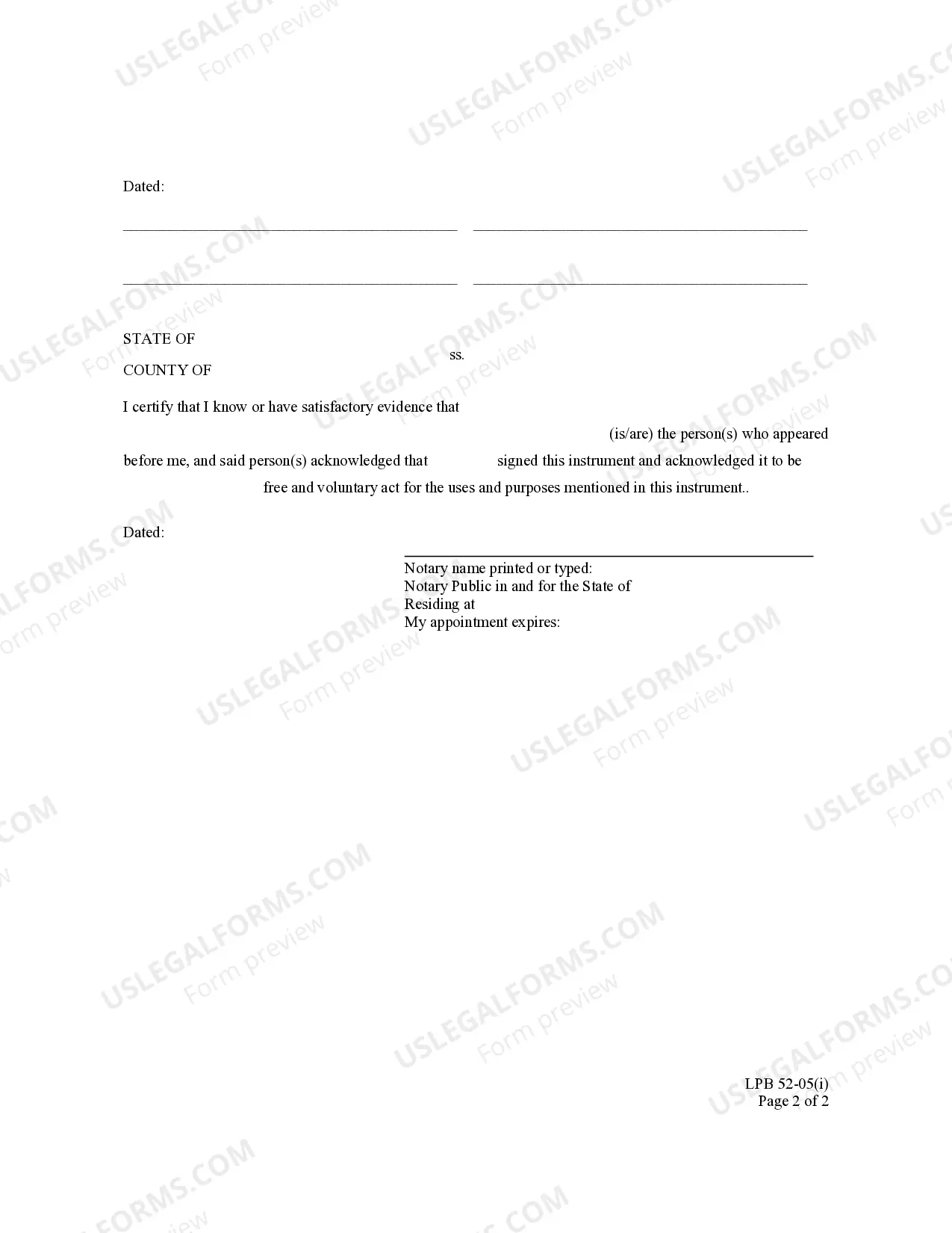 Preview Partial Release of Mortgage with individual acknowledgment