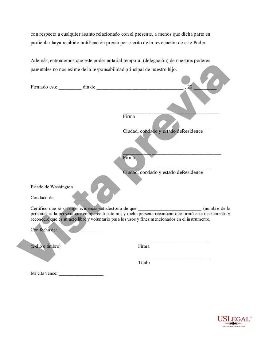 Preview Poder General para el Cuidado y Custodia del Hijo o Hijos