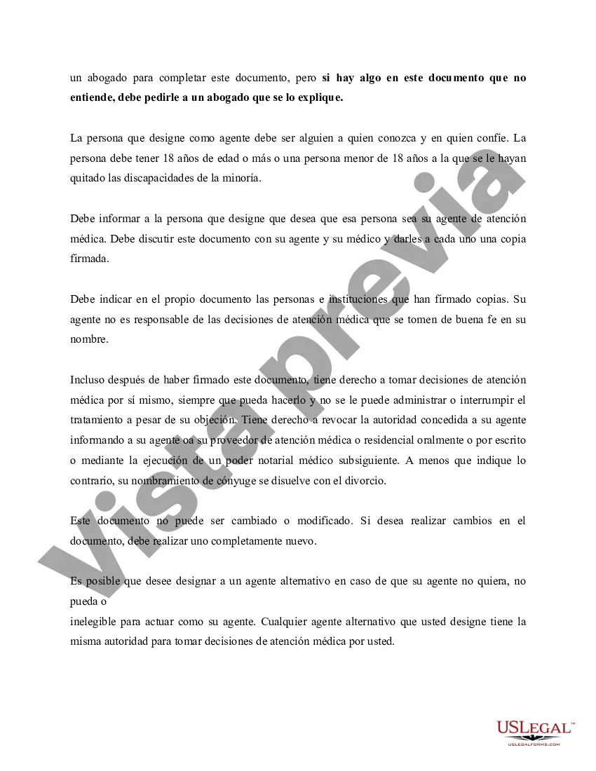 Preview Poder notarial duradero para el cuidado de la salud