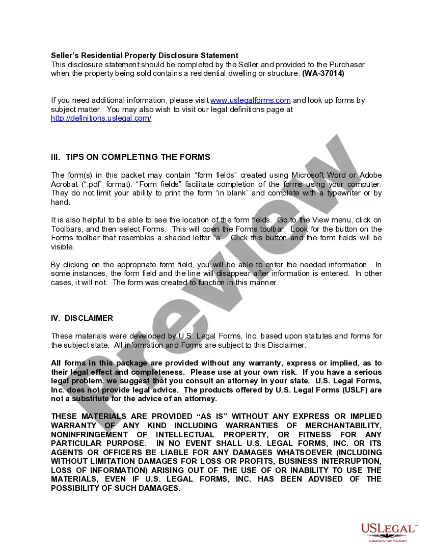 Preview Washington Contract for Deed Package