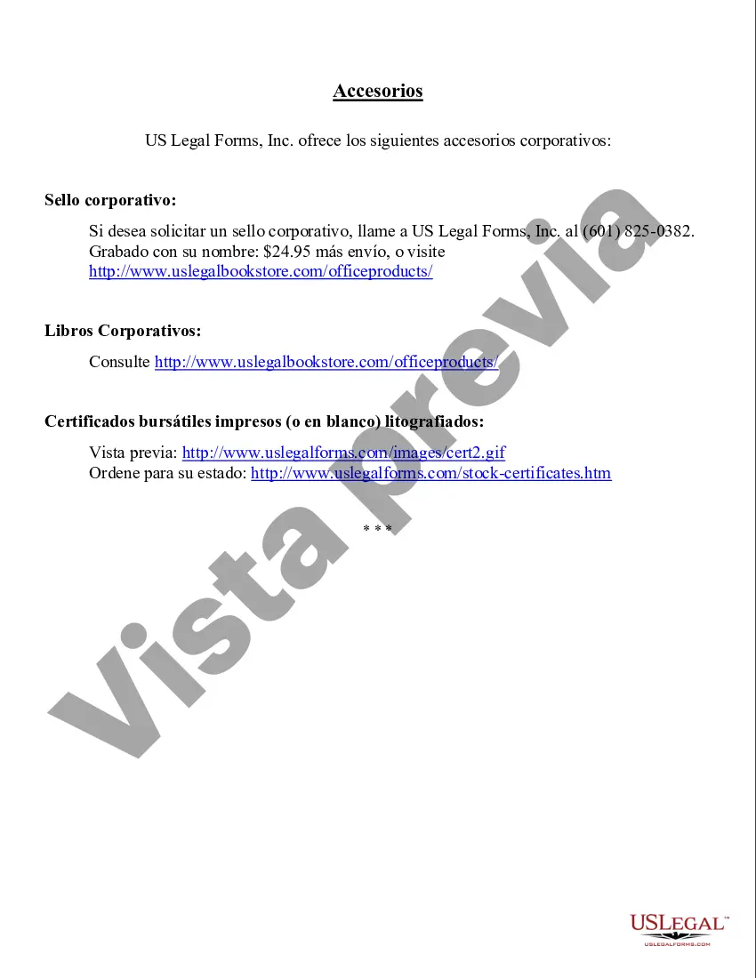 Preview Ejemplos de registros corporativos para una corporación profesional de Washington