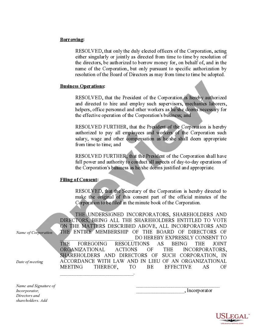 Get Sample Organizational Minutes for a Washington Professional Corporation Preview Sample Organizational Minutes for a Washington Professional Corporation