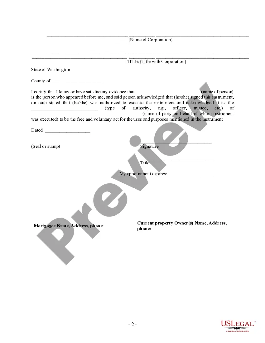 Get Partial Release of Property From Deed of Trust for Corporation Preview Partial Release of Property From Deed of Trust for Corporation