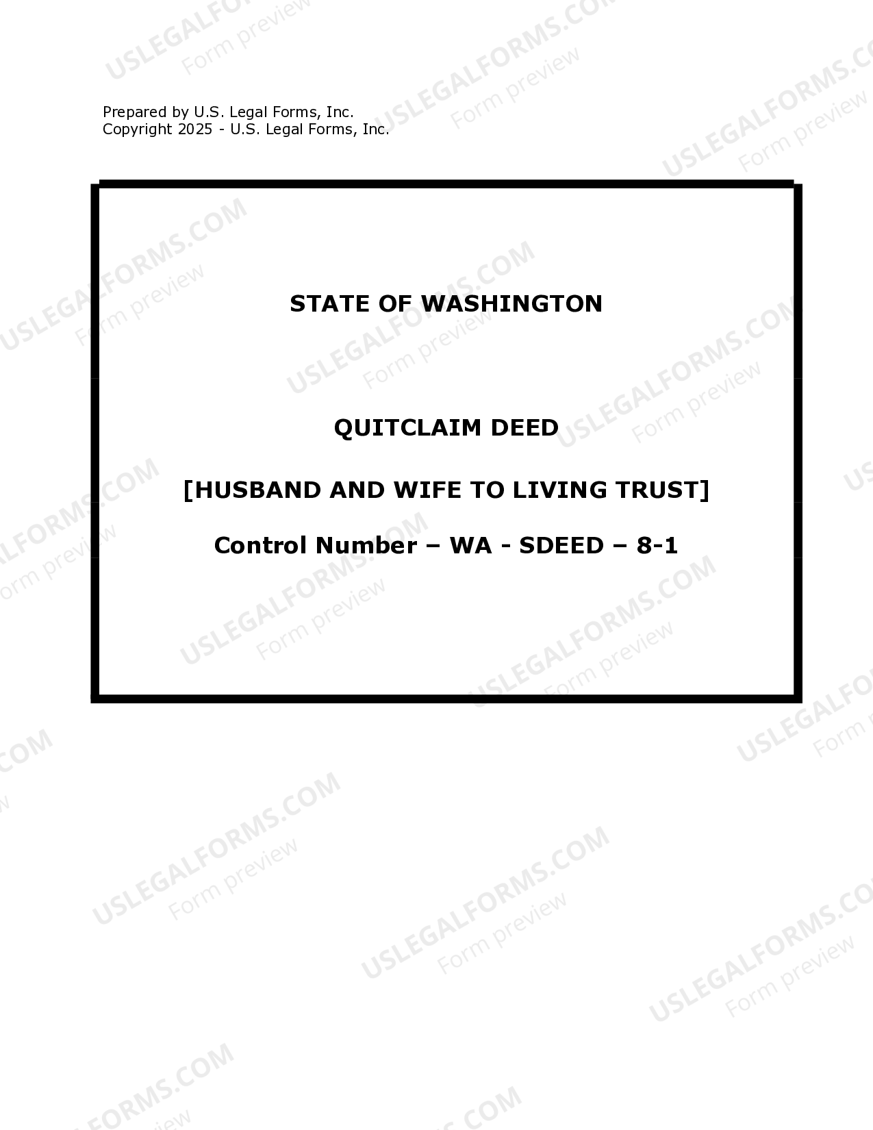 Washington Quitclaim Deed for Husband and Wife to Living Trust - Living ...