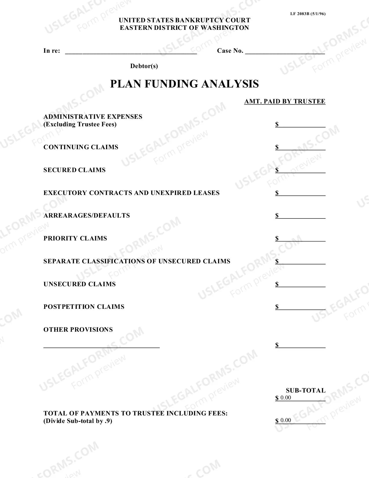 Preview Plan Funding Analysis